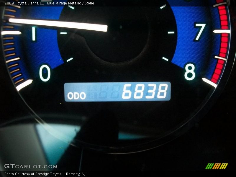 Blue Mirage Metallic / Stone 2009 Toyota Sienna LE