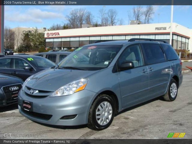 Blue Mirage Metallic / Stone 2009 Toyota Sienna LE