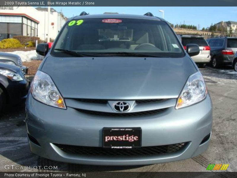 Blue Mirage Metallic / Stone 2009 Toyota Sienna LE