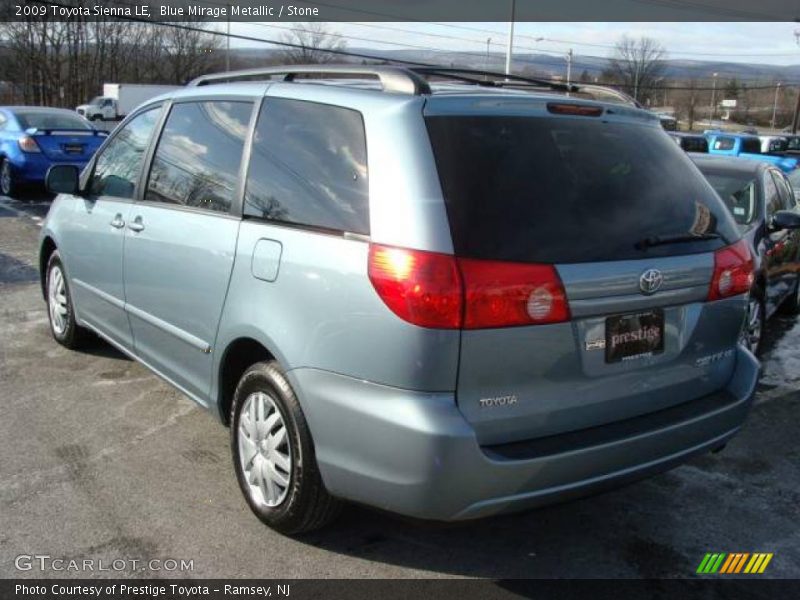 Blue Mirage Metallic / Stone 2009 Toyota Sienna LE
