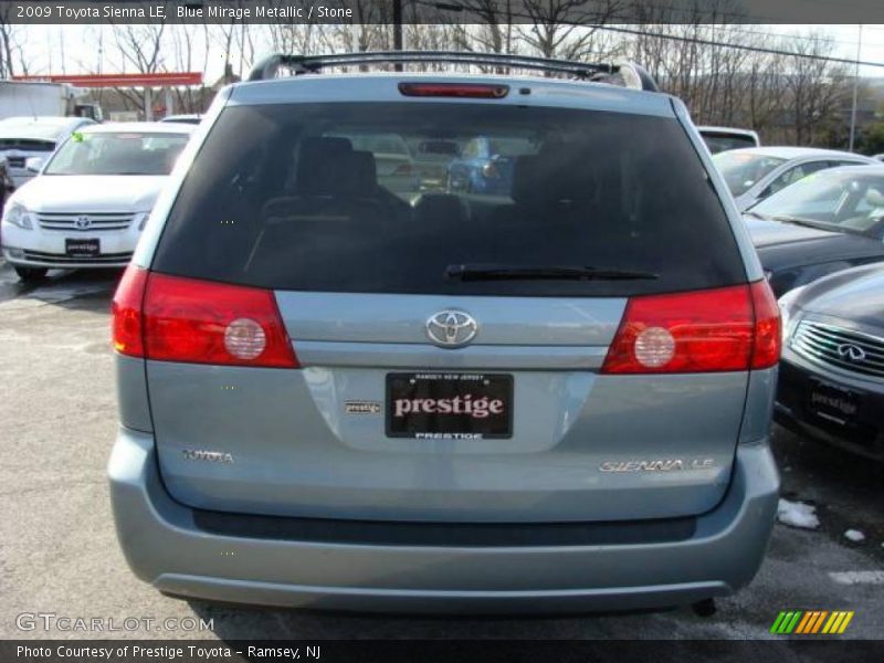 Blue Mirage Metallic / Stone 2009 Toyota Sienna LE