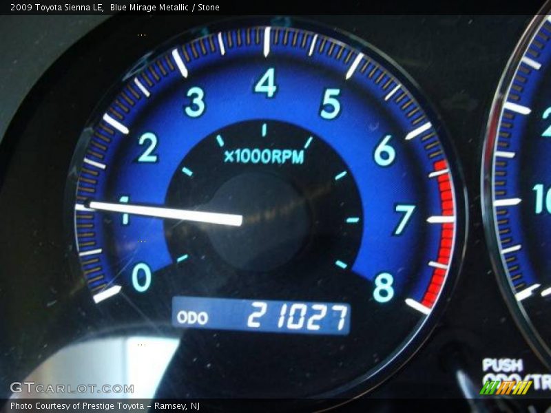 Blue Mirage Metallic / Stone 2009 Toyota Sienna LE