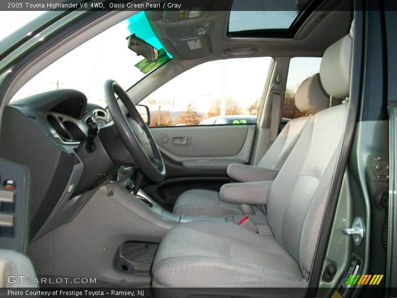Oasis Green Pearl / Gray 2005 Toyota Highlander V6 4WD