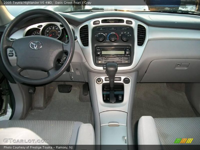 Oasis Green Pearl / Gray 2005 Toyota Highlander V6 4WD