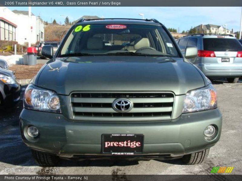 Oasis Green Pearl / Ivory Beige 2006 Toyota Highlander V6 4WD