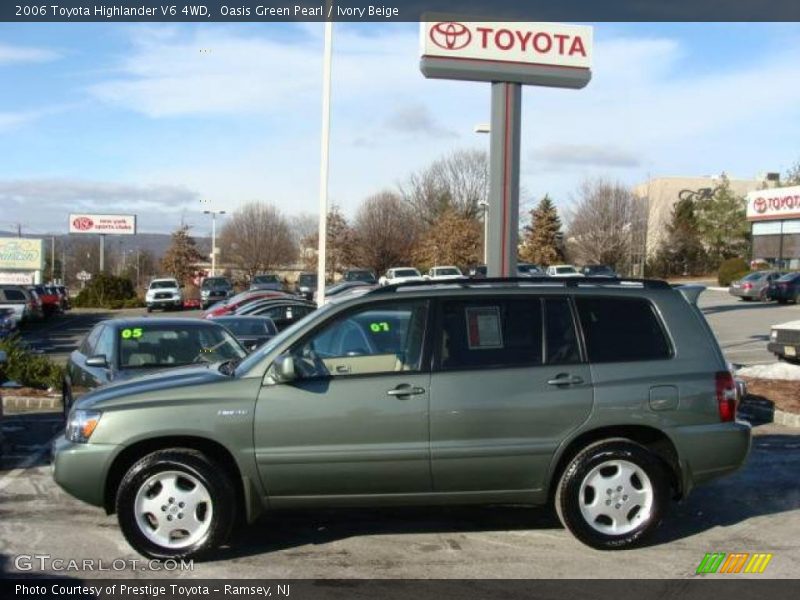 Oasis Green Pearl / Ivory Beige 2006 Toyota Highlander V6 4WD