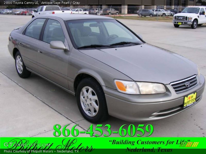 Antique Sage Pearl / Gray 2000 Toyota Camry LE