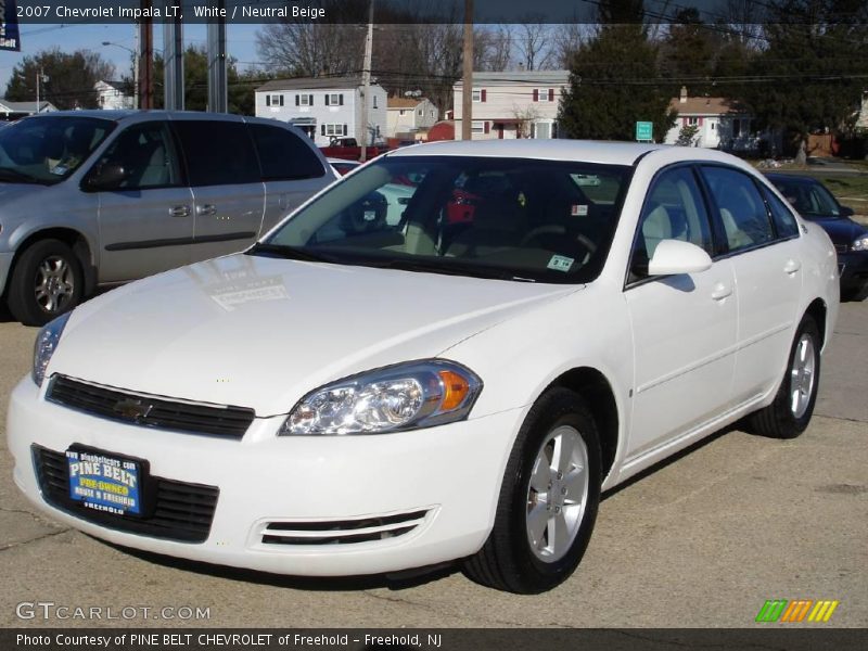 White / Neutral Beige 2007 Chevrolet Impala LT