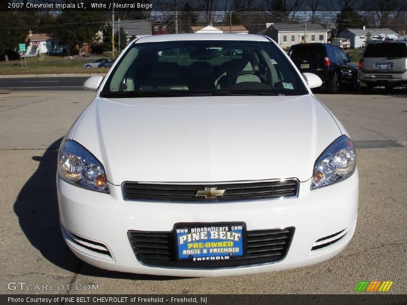 White / Neutral Beige 2007 Chevrolet Impala LT