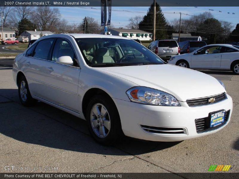 White / Neutral Beige 2007 Chevrolet Impala LT