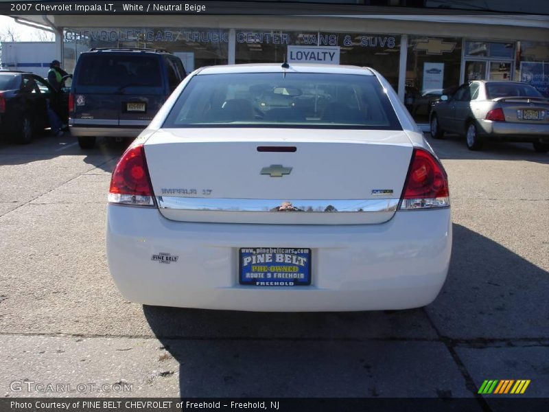 White / Neutral Beige 2007 Chevrolet Impala LT