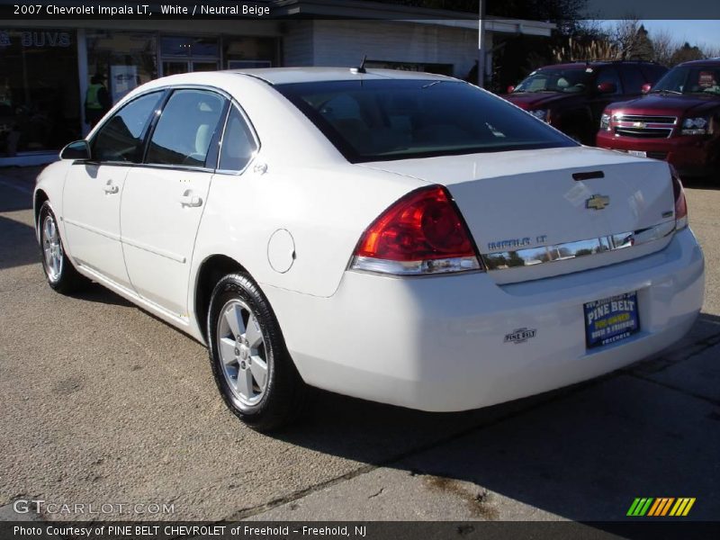 White / Neutral Beige 2007 Chevrolet Impala LT