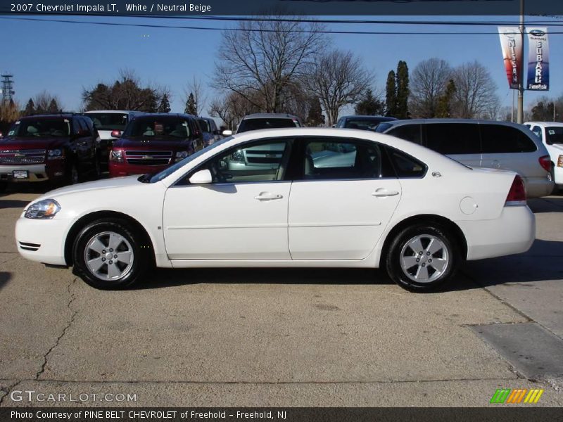 White / Neutral Beige 2007 Chevrolet Impala LT