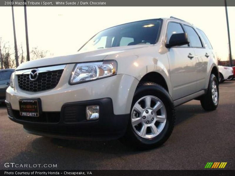 White Suede / Dark Chocolate 2009 Mazda Tribute i Sport