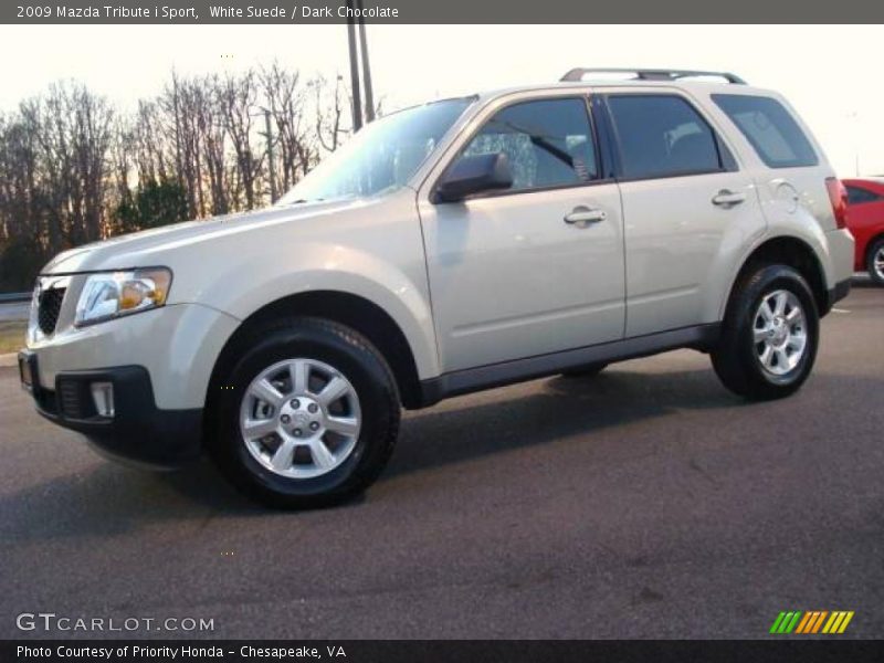 White Suede / Dark Chocolate 2009 Mazda Tribute i Sport