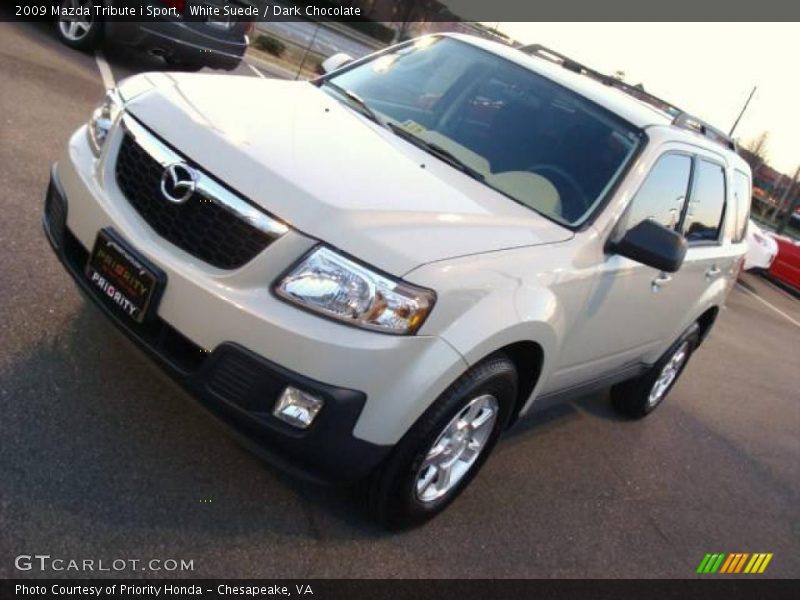 White Suede / Dark Chocolate 2009 Mazda Tribute i Sport