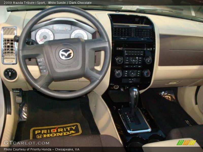 White Suede / Dark Chocolate 2009 Mazda Tribute i Sport