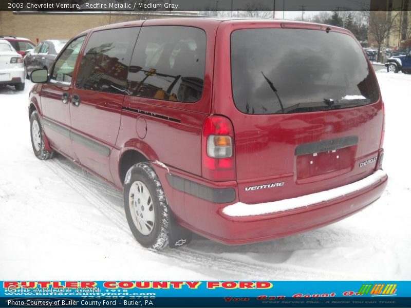 Redfire Metallic / Medium Gray 2003 Chevrolet Venture