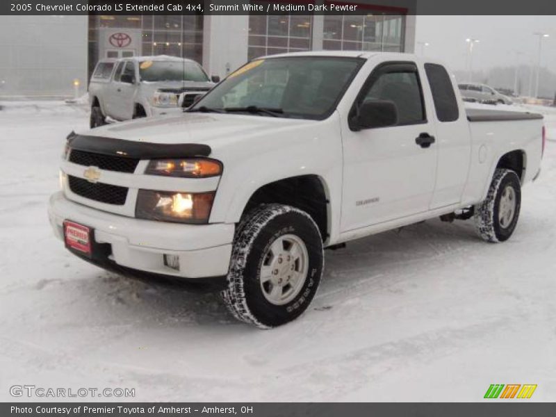 Summit White / Medium Dark Pewter 2005 Chevrolet Colorado LS Extended Cab 4x4