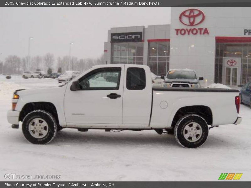 Summit White / Medium Dark Pewter 2005 Chevrolet Colorado LS Extended Cab 4x4