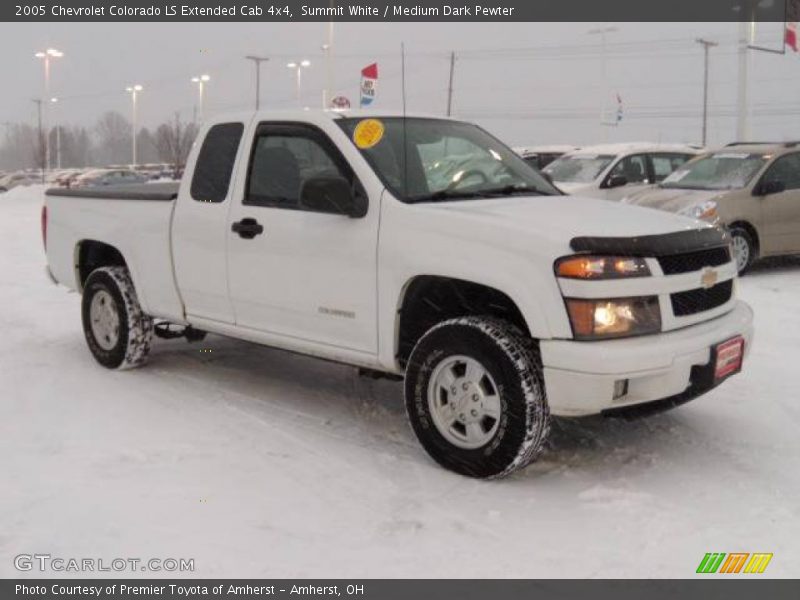 Summit White / Medium Dark Pewter 2005 Chevrolet Colorado LS Extended Cab 4x4