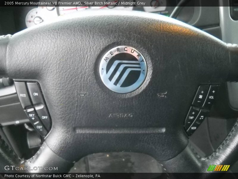 Silver Birch Metallic / Midnight Grey 2005 Mercury Mountaineer V8 Premier AWD
