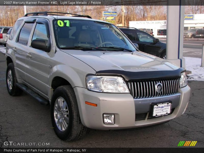 Light Sage Metallic / Pebble 2007 Mercury Mariner Premier 4WD