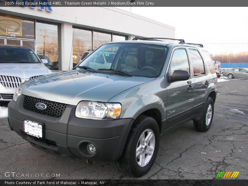 Titanium Green Metallic / Medium/Dark Flint Grey 2005 Ford Escape Hybrid 4WD