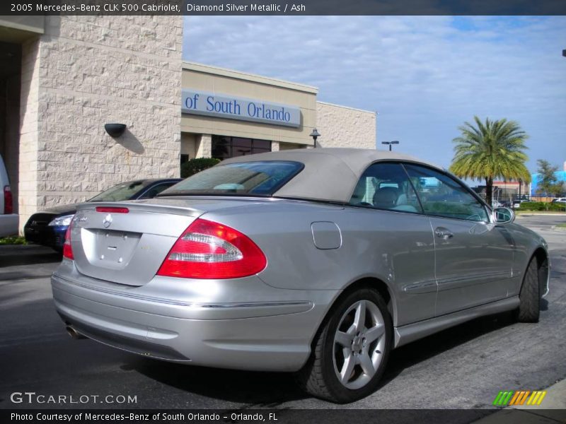 Diamond Silver Metallic / Ash 2005 Mercedes-Benz CLK 500 Cabriolet