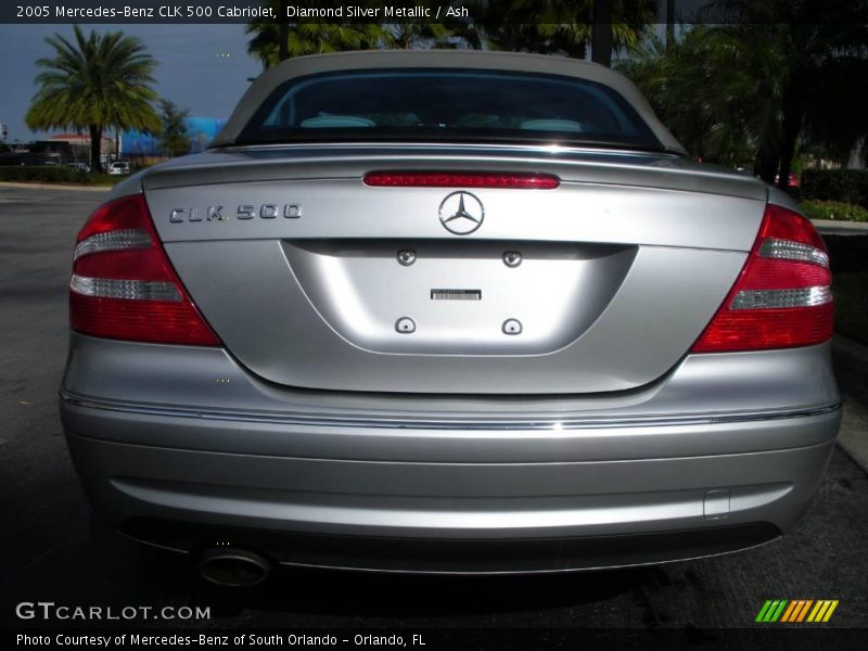 Diamond Silver Metallic / Ash 2005 Mercedes-Benz CLK 500 Cabriolet