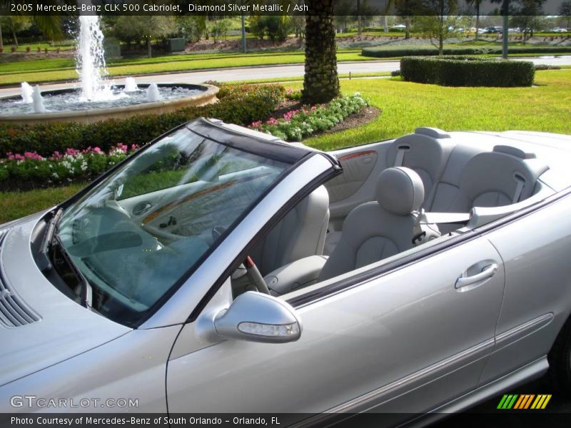 Diamond Silver Metallic / Ash 2005 Mercedes-Benz CLK 500 Cabriolet