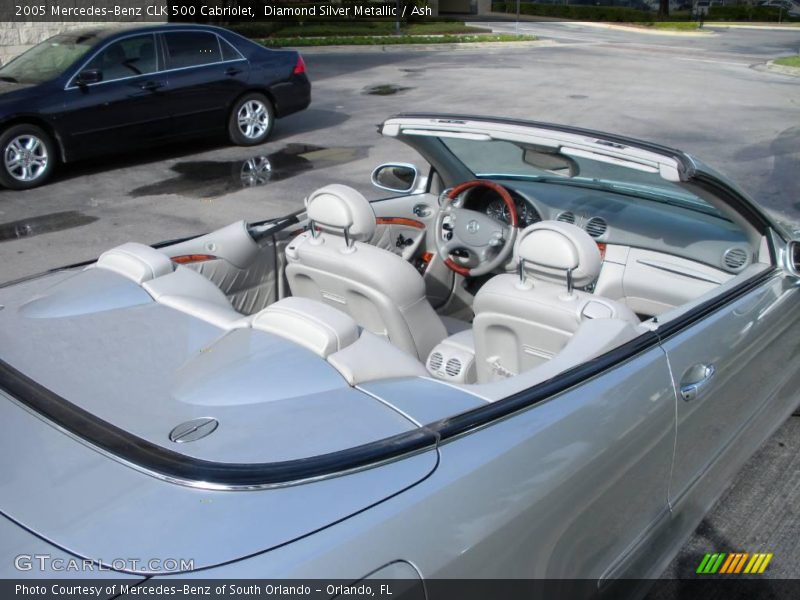 Diamond Silver Metallic / Ash 2005 Mercedes-Benz CLK 500 Cabriolet