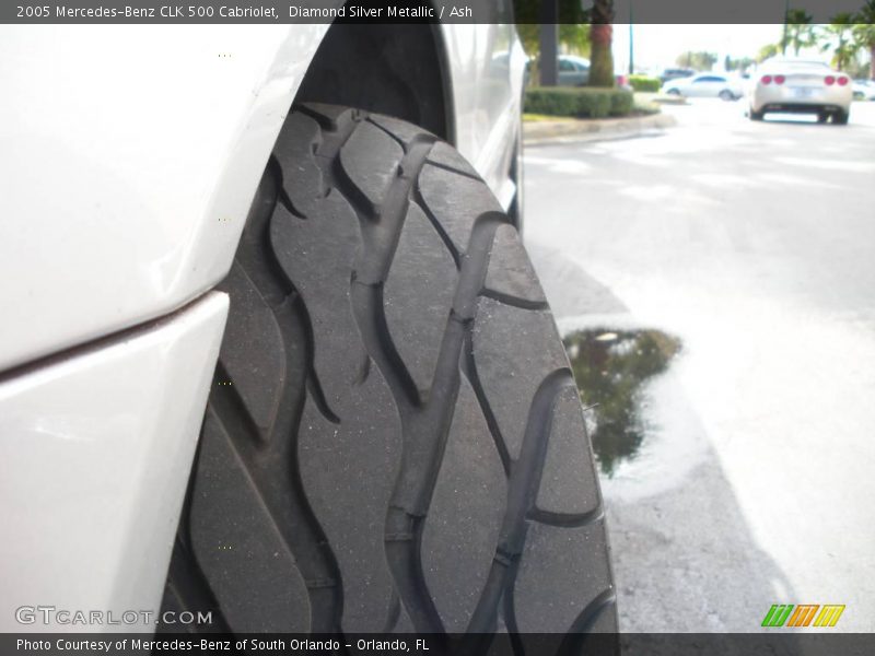 Diamond Silver Metallic / Ash 2005 Mercedes-Benz CLK 500 Cabriolet