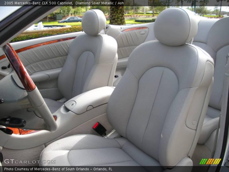 Diamond Silver Metallic / Ash 2005 Mercedes-Benz CLK 500 Cabriolet