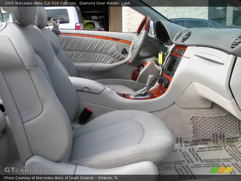 Diamond Silver Metallic / Ash 2005 Mercedes-Benz CLK 500 Cabriolet