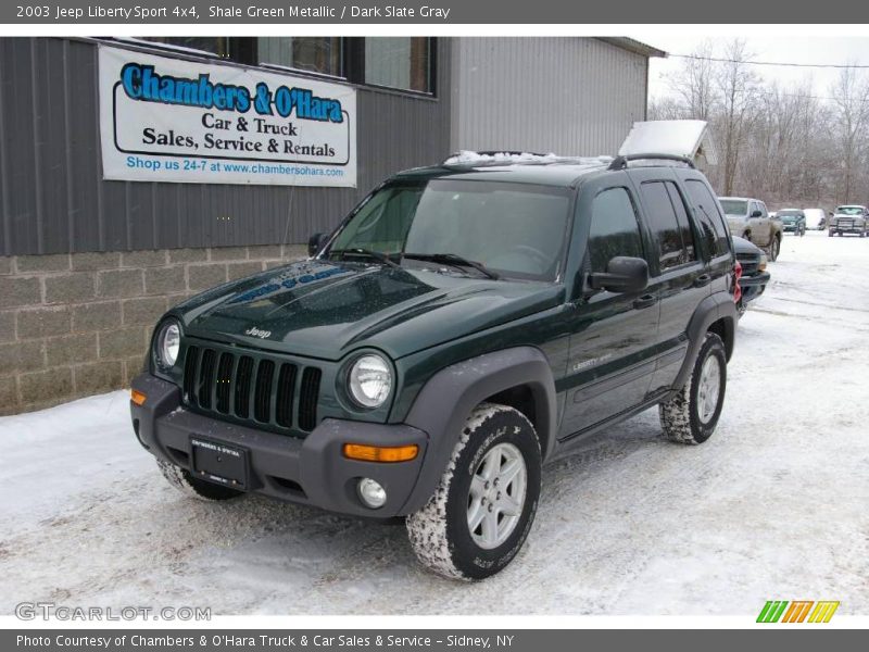 Shale Green Metallic / Dark Slate Gray 2003 Jeep Liberty Sport 4x4