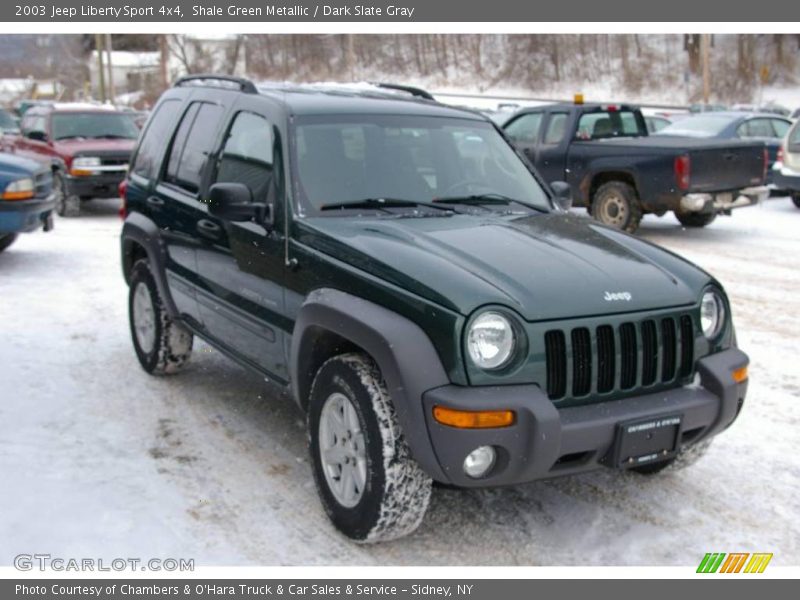 Shale Green Metallic / Dark Slate Gray 2003 Jeep Liberty Sport 4x4