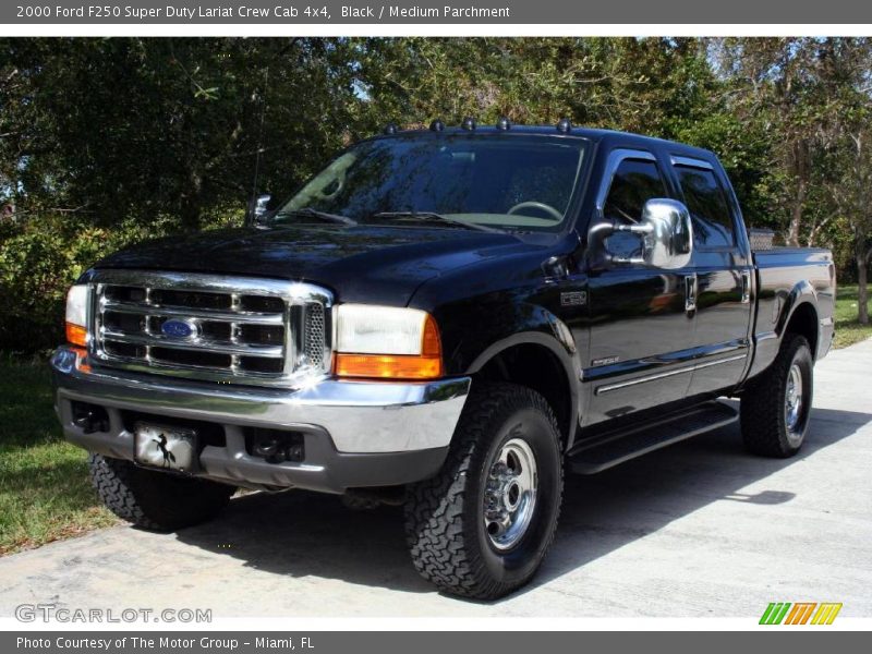 Black / Medium Parchment 2000 Ford F250 Super Duty Lariat Crew Cab 4x4