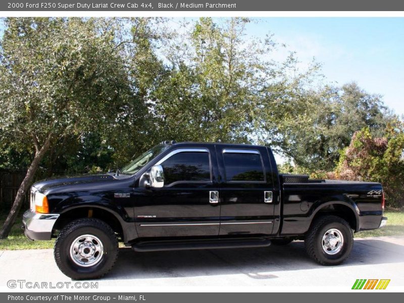 Black / Medium Parchment 2000 Ford F250 Super Duty Lariat Crew Cab 4x4