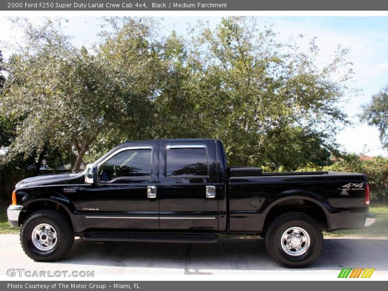 Black / Medium Parchment 2000 Ford F250 Super Duty Lariat Crew Cab 4x4