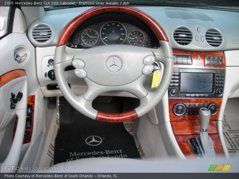 Diamond Silver Metallic / Ash 2005 Mercedes-Benz CLK 500 Cabriolet