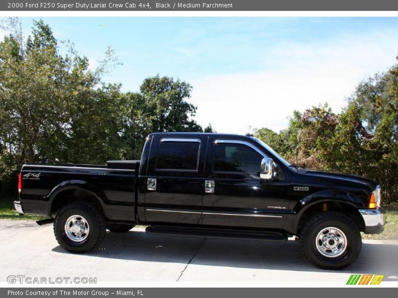 Black / Medium Parchment 2000 Ford F250 Super Duty Lariat Crew Cab 4x4