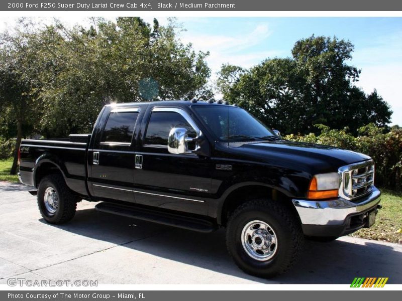 Black / Medium Parchment 2000 Ford F250 Super Duty Lariat Crew Cab 4x4