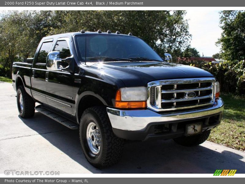 Black / Medium Parchment 2000 Ford F250 Super Duty Lariat Crew Cab 4x4