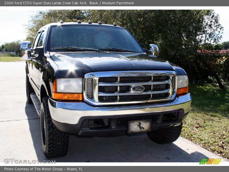 Black / Medium Parchment 2000 Ford F250 Super Duty Lariat Crew Cab 4x4