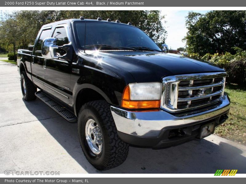 Black / Medium Parchment 2000 Ford F250 Super Duty Lariat Crew Cab 4x4