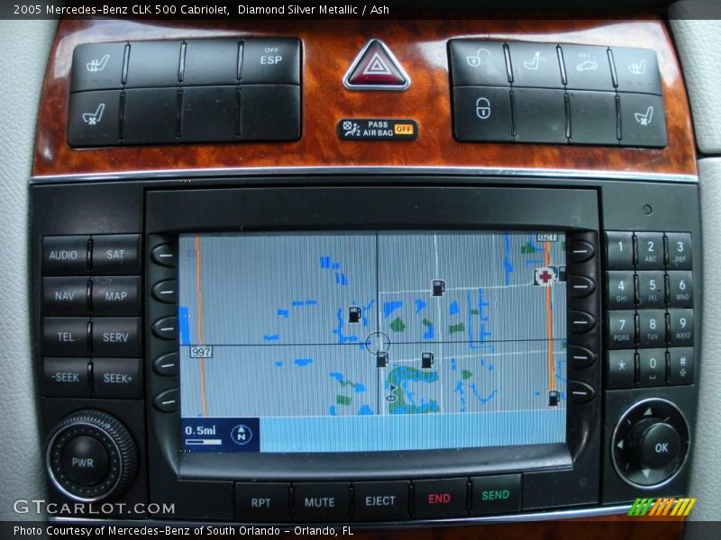 Diamond Silver Metallic / Ash 2005 Mercedes-Benz CLK 500 Cabriolet
