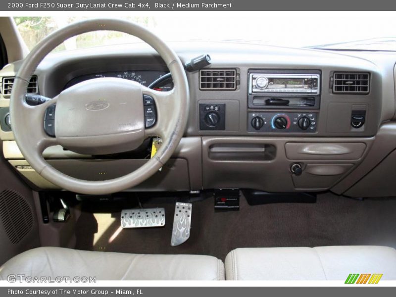 Black / Medium Parchment 2000 Ford F250 Super Duty Lariat Crew Cab 4x4