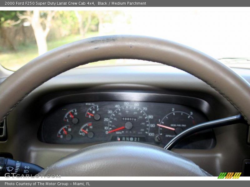 Black / Medium Parchment 2000 Ford F250 Super Duty Lariat Crew Cab 4x4