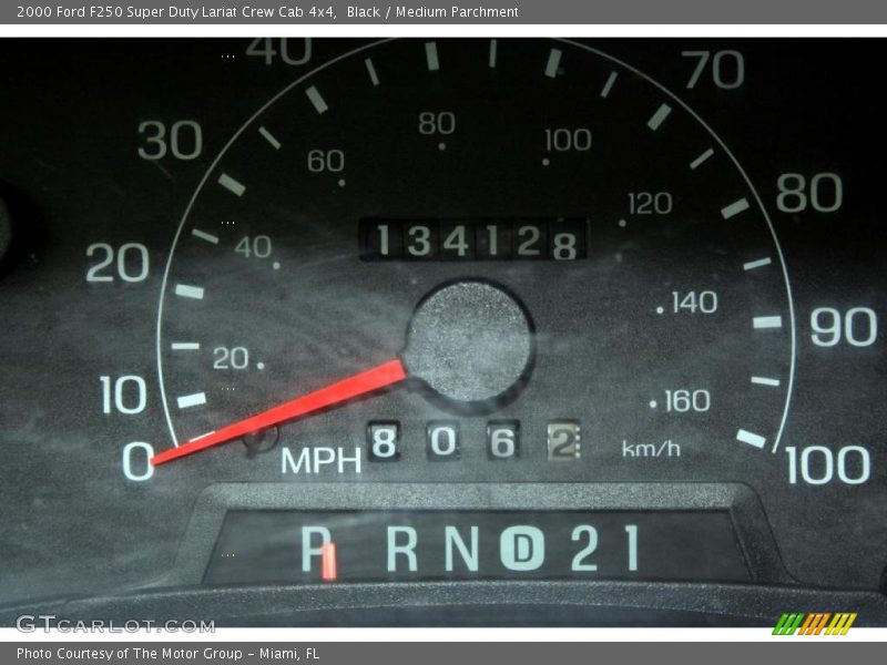 Black / Medium Parchment 2000 Ford F250 Super Duty Lariat Crew Cab 4x4